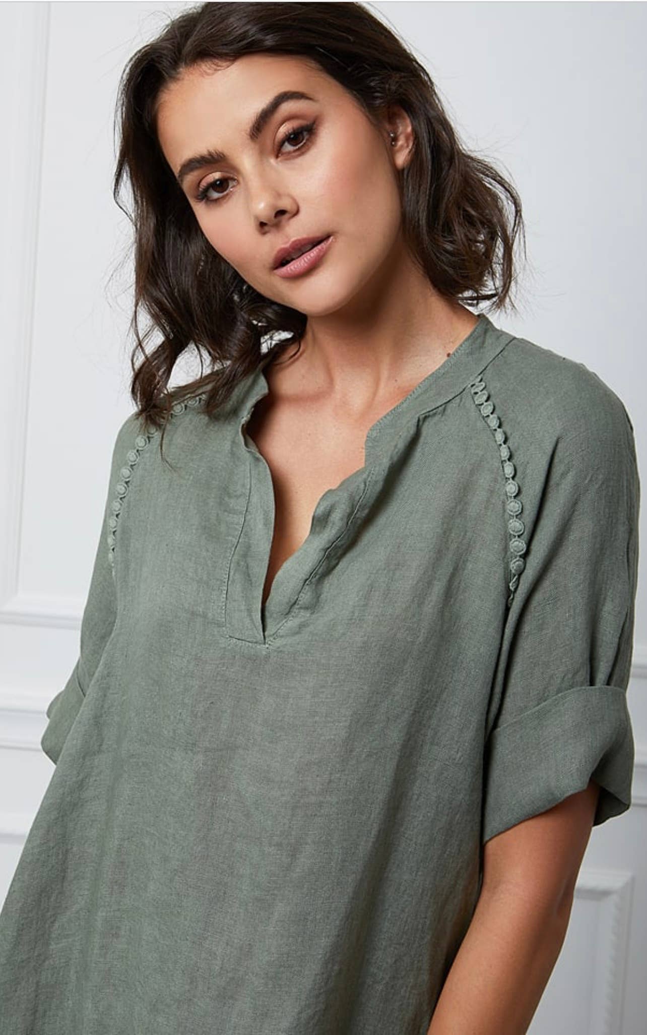 LÉA & LUC - Wholesale Dress - Women's - Long dress in 100% linen REF.716110