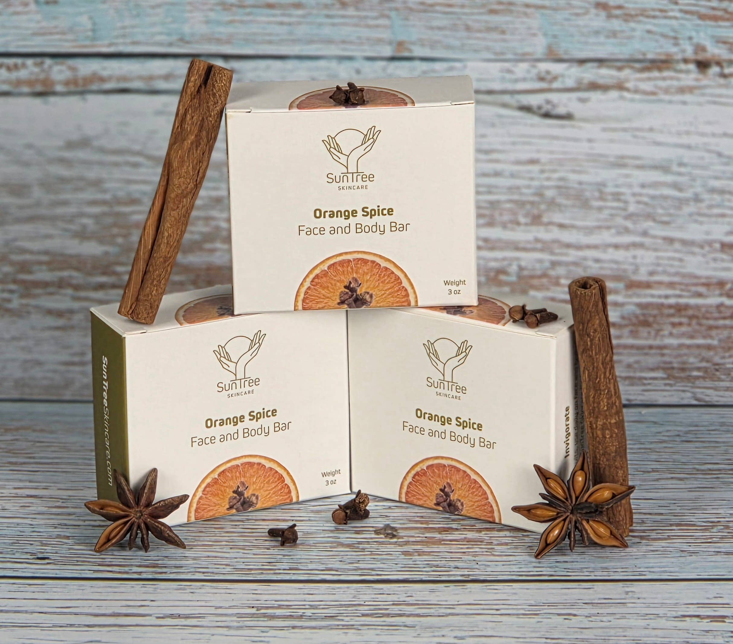 SunTree Skincare - Wholesale Bar Soap - Orange Spice Face & Body Bar2