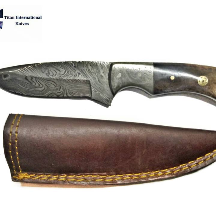 Damascus Camp Style Blade TD-195 for wholesale by Titan International