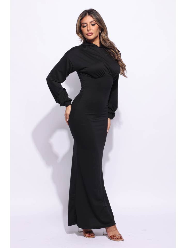 K Too – wholesale Dress – Women's – Hoodie maxi dress2