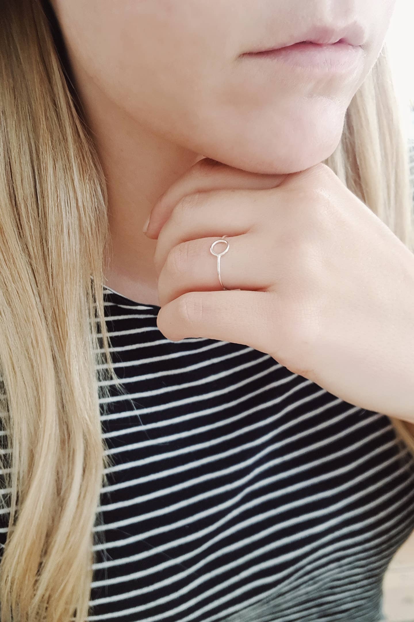 Fawn And Rose - Vendita all'ingrosso Anello midi/a fascia - Anello a cerchio in argento Sterling2