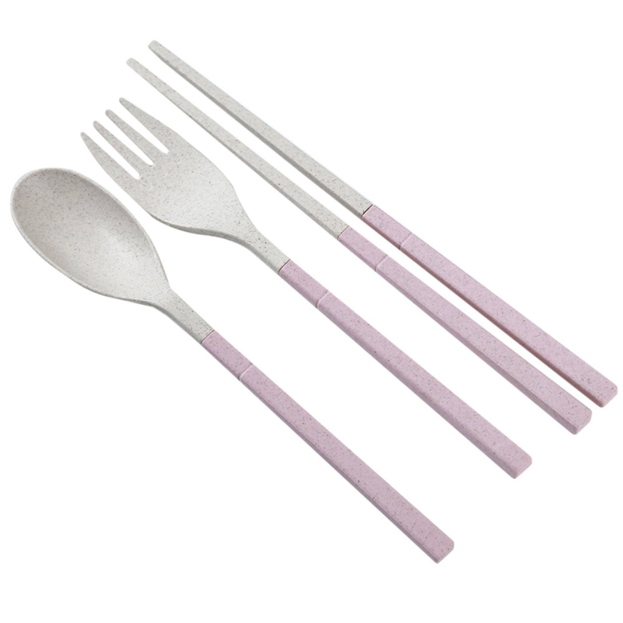Homerely (We Cover All Import Duties) - Wholesale Assorted Cutlery Set - Mini Biodegradable Wheat Straw Cutlery Set4