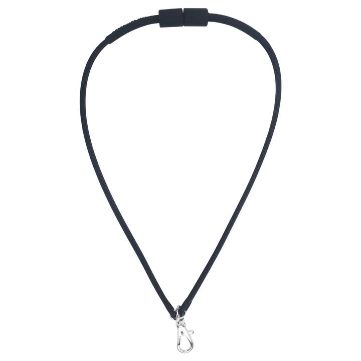 Three Little Tots - Wholesale Lanyard - Unisex - Black Silicone Lanyard for Kids or Short Adult Lanyard
