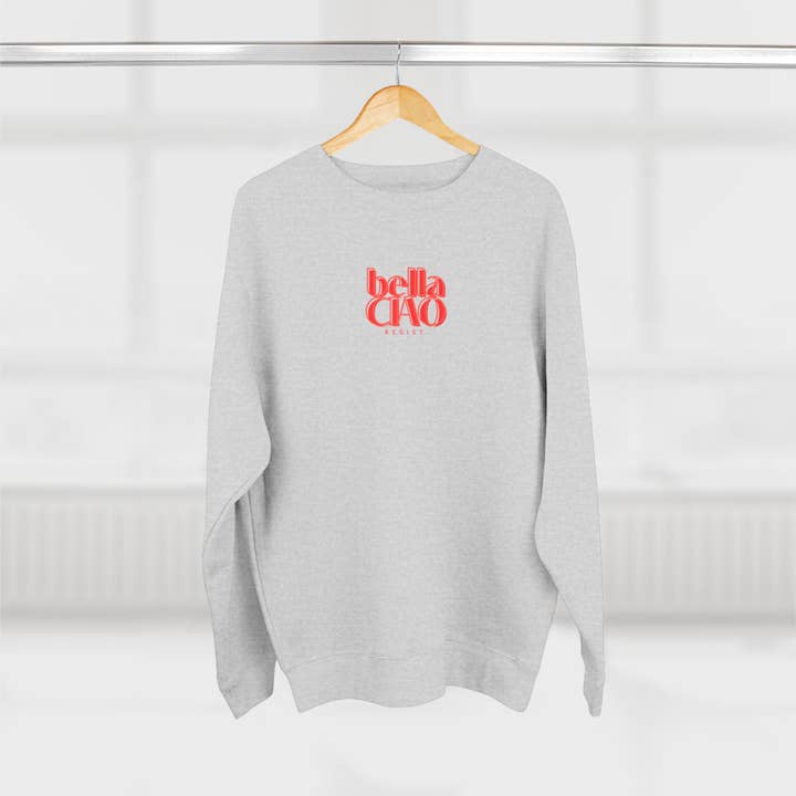 Sweat-shirt ras du cou BELLA CIAO Mantra antifasciste pour la vente par MARA Style
