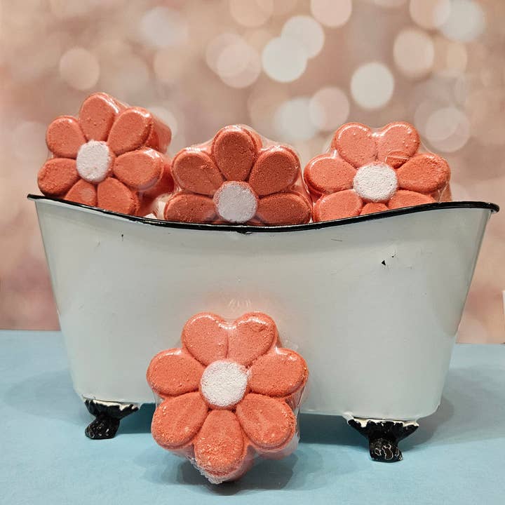 Baignoire aux fleurs rouges Fizzie pour la vente par Brick City Scents