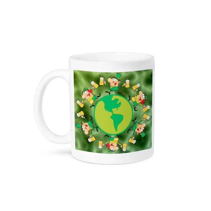 3dRose - Wholesale Coffee Mug - 3dRose, Leprachauns Celebrating St. Patricks Day With Beer, Mug8