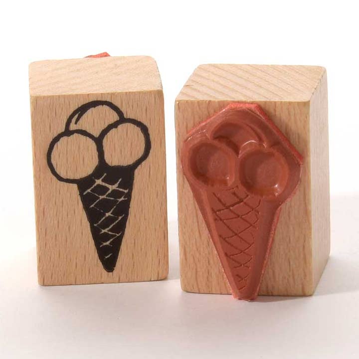 Small Stamps: ice cream cone for wholesale by Heindesign