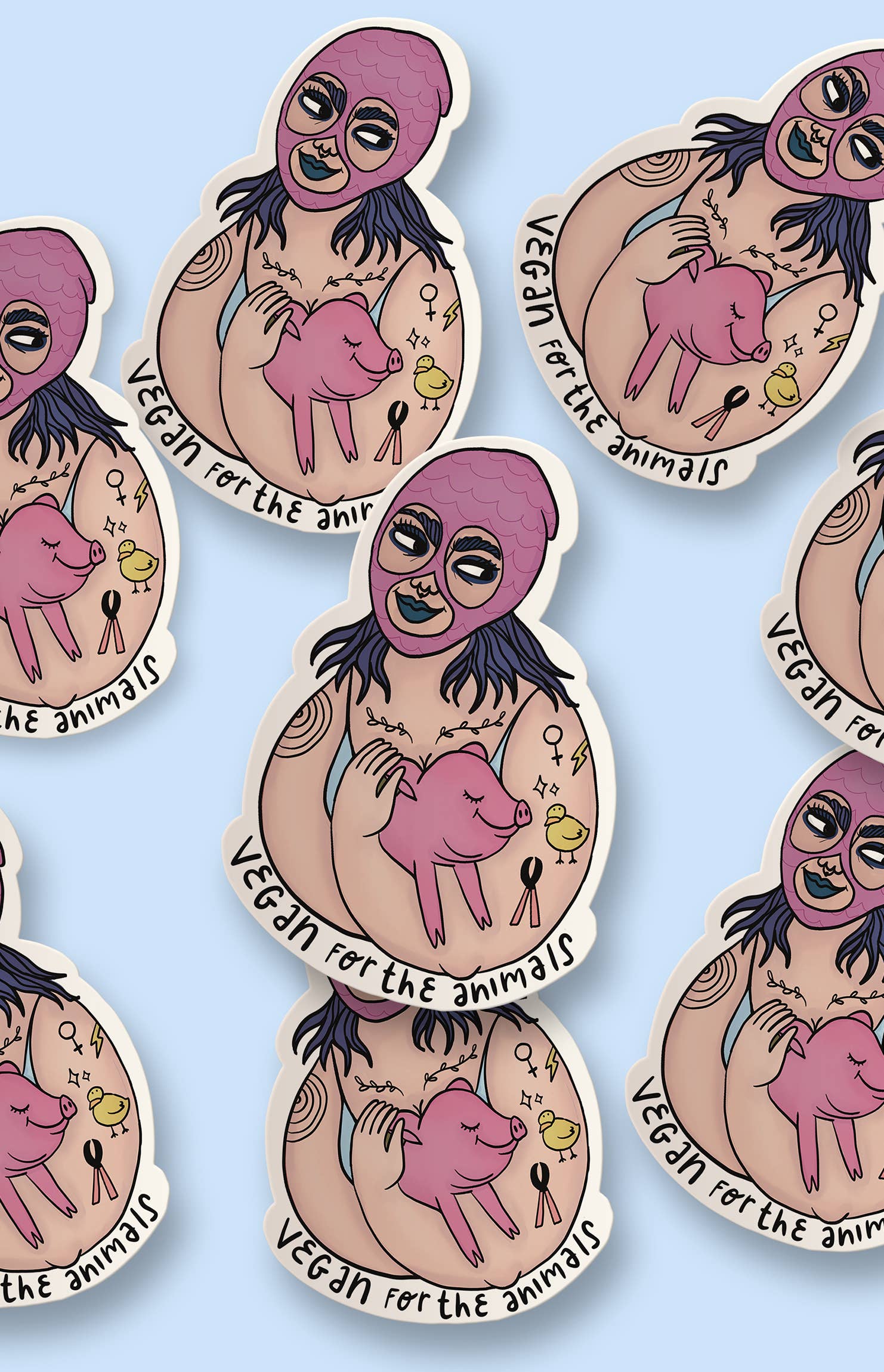 Chiaralascura – Engroshandel Klistermærke – Vegan for dyrene - klistermærke3