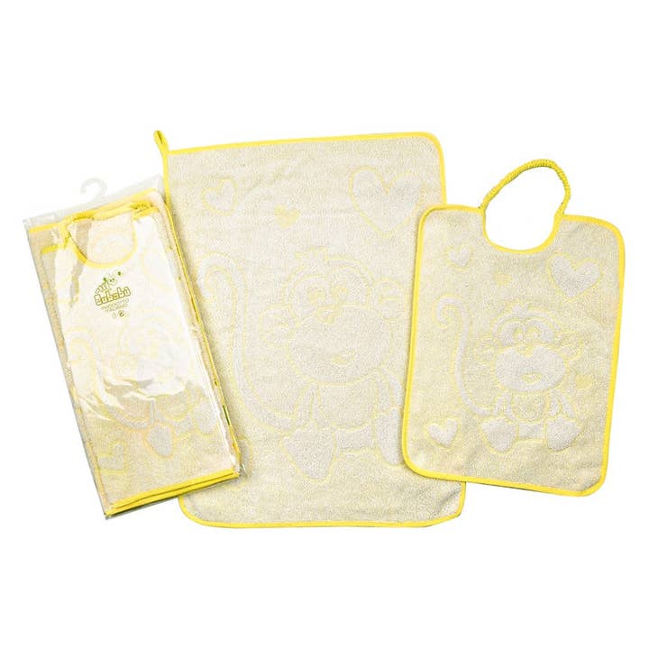 Almatex srl - Wholesale Hair Towel/Wrap - 2-piece set RALPH: Bib 36x34 cm with elastic + towel 40x50 cm5