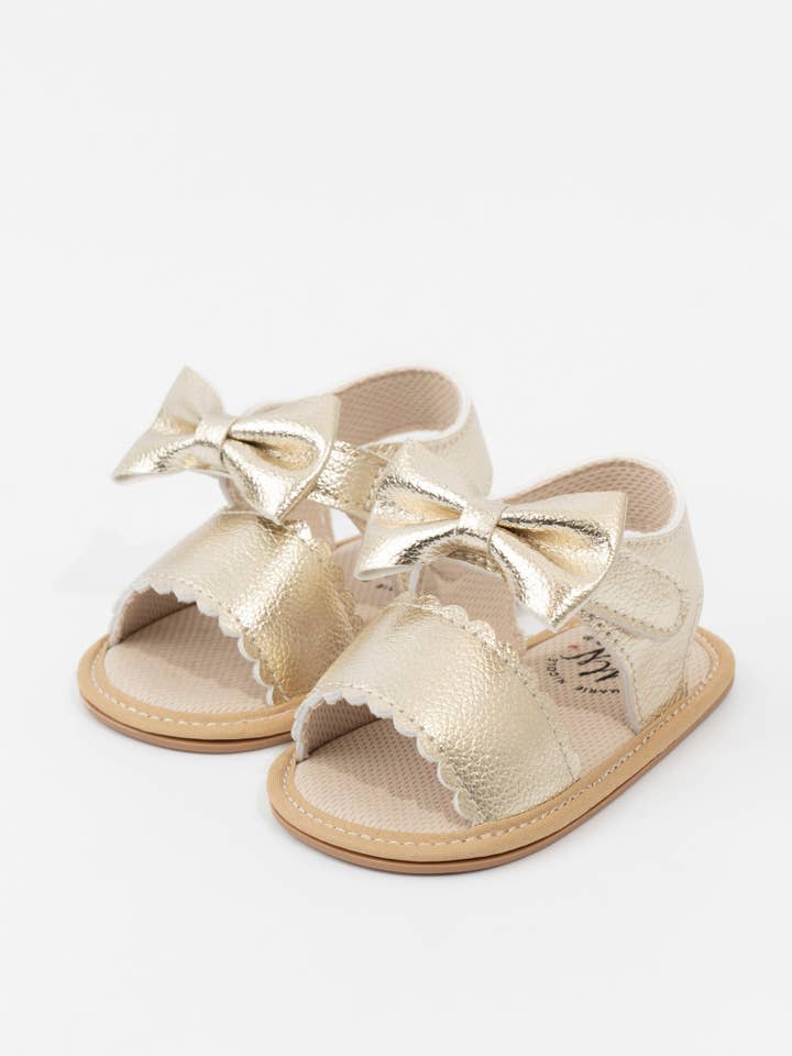 Marie Nicole Clothing - Wholesale Sandals - Baby - Scalloped Bows Baby Sandals3