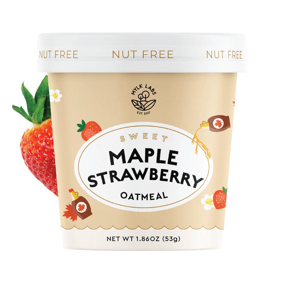 Mylk Labs - Wholesale Oats - Nut-Free Maple Strawberry Oatmeal Cup