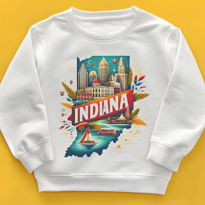 Peanut Bunny - Wholesale Sweatshirt - Kinderen - Vibrant Indiana State Pride sweatshirt voor kinderen2