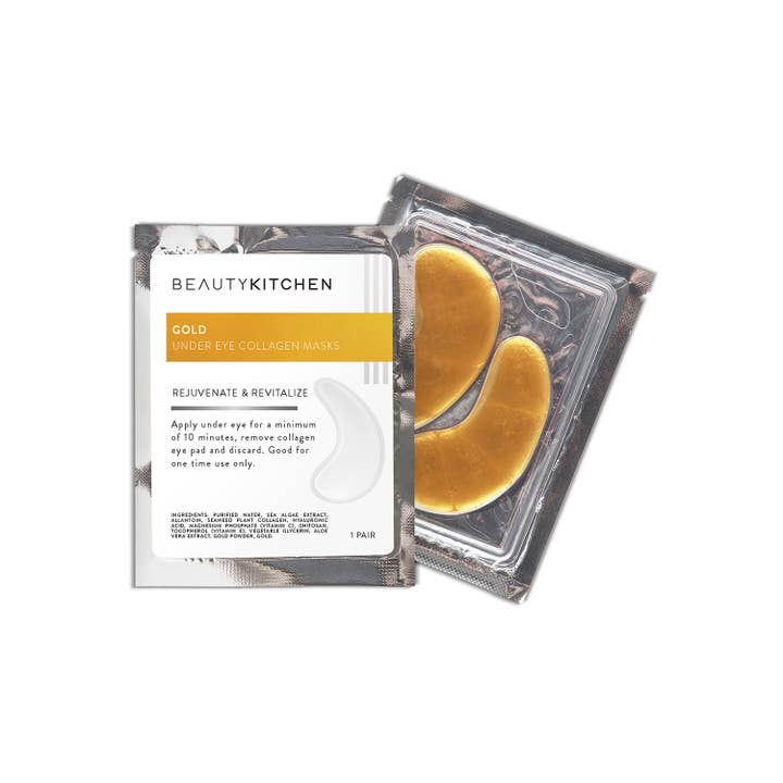 Beauty Kitchen – Großhandel Augenmasken – 24 Karat Nano-Goldkollagen-Gelmaske unter den Augen (mindestens 100 Etuis)
