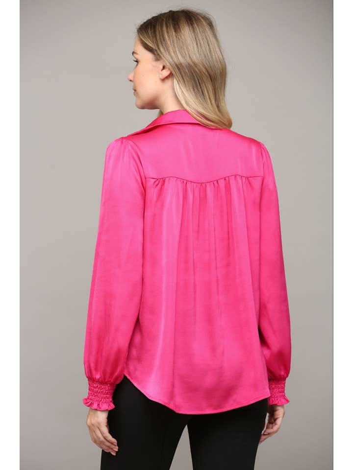 FATE - Wholesale Blouse - Women's - COWL NECK SATIN BLOUSE FT20008 - Glamorous Aesthetic