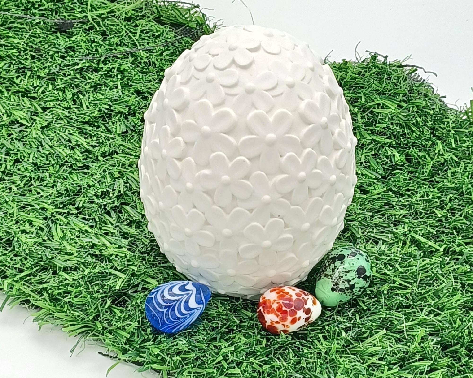 perleperle - Wholesale Decorative Tabletop Object - Raysin casting molds, Easter eggs with flowers0