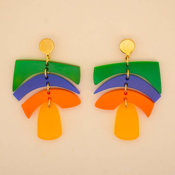 Balance earrings in Multi-color for wholesale by Paulina Otero