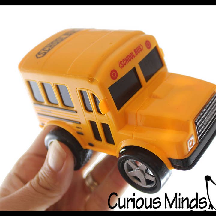 Curious Minds Toys - Wholesale Toy Car/Truck - Kids - 1 Friction School Bus Pull Back Racer Cars - Pullback Toy - 1