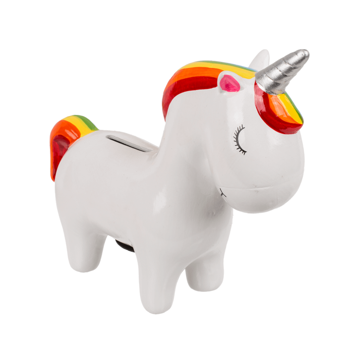 Out of the blue KG – Großhandel Geld-/Sparschwein – Kinder & Baby – Keramik-Spardose Einhorn, ca. 19 cm, 2 Farben3