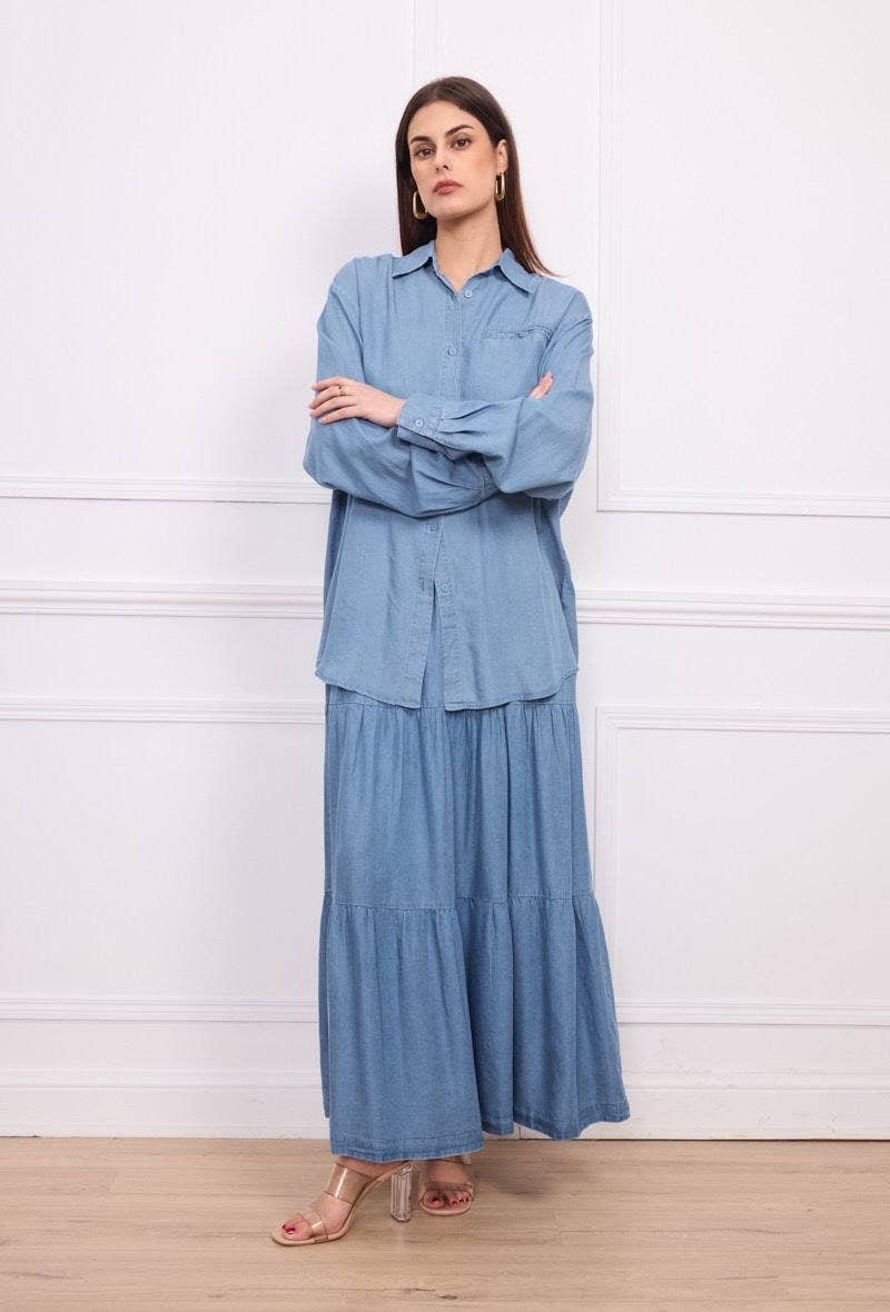 Lyocell denim blue shirt - Orice for wholesale on Faire5