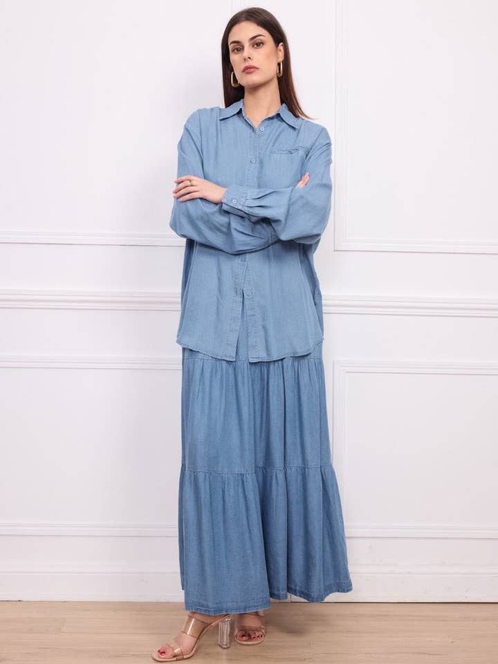 Lyocell denim blue shirt - Orice for wholesale on Faire5