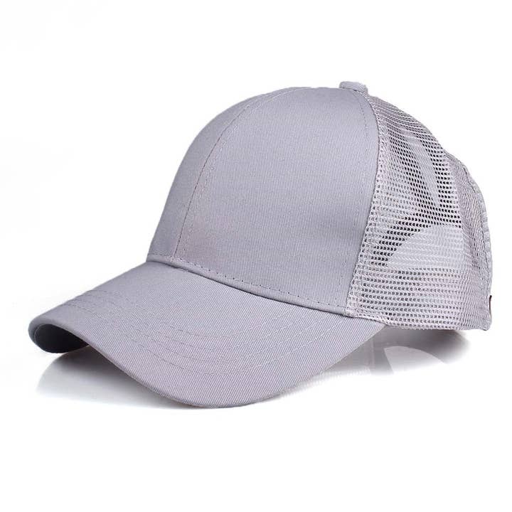 Truly Contagious - Wholesale Ponytail Cap - Women's - CC Solid Mesh Pony Cap ( BT-4 )
