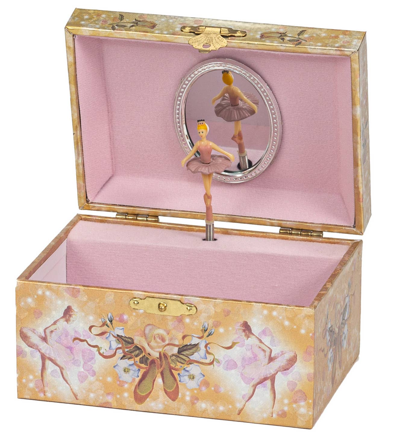 Mele and Co UK/ EU – wholesale Jewellery box/organiser – 1733 Foil Musical Jewel Case Assortment. 2 Designs.3