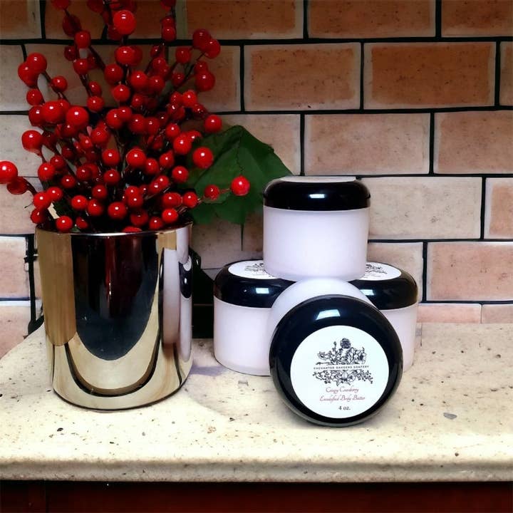 Cranberry Pomegranate Body Butter for wholesale by Enchanted Gardens Soapery