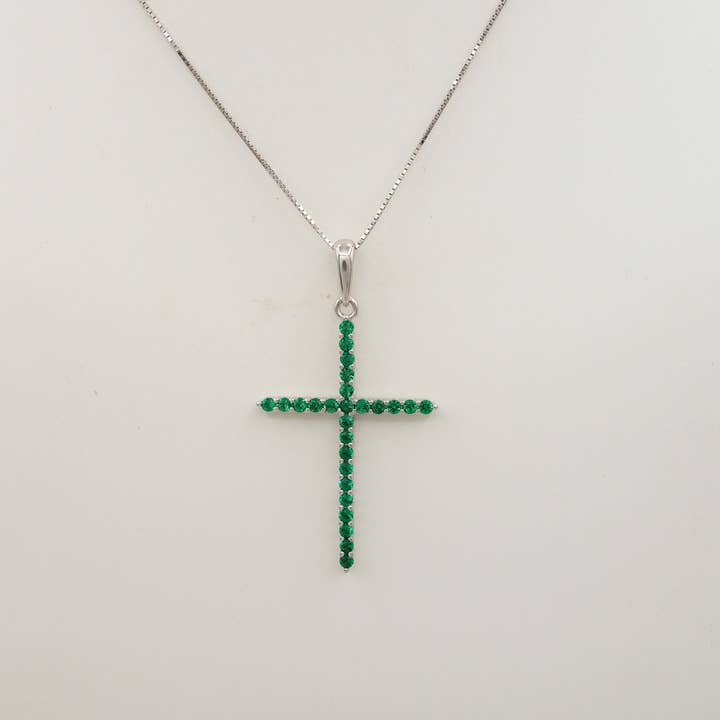 Daemon srls - Wholesale Pendant/Charm Necklace - CROSS ~ ARGENTO 925 ~ Collana con pendente croce in cubic zirconia7