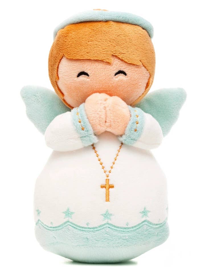 Guardian Angel Boys Catholic Plush Doll | Angel Toy for wholesale by Little Drops of Water®
