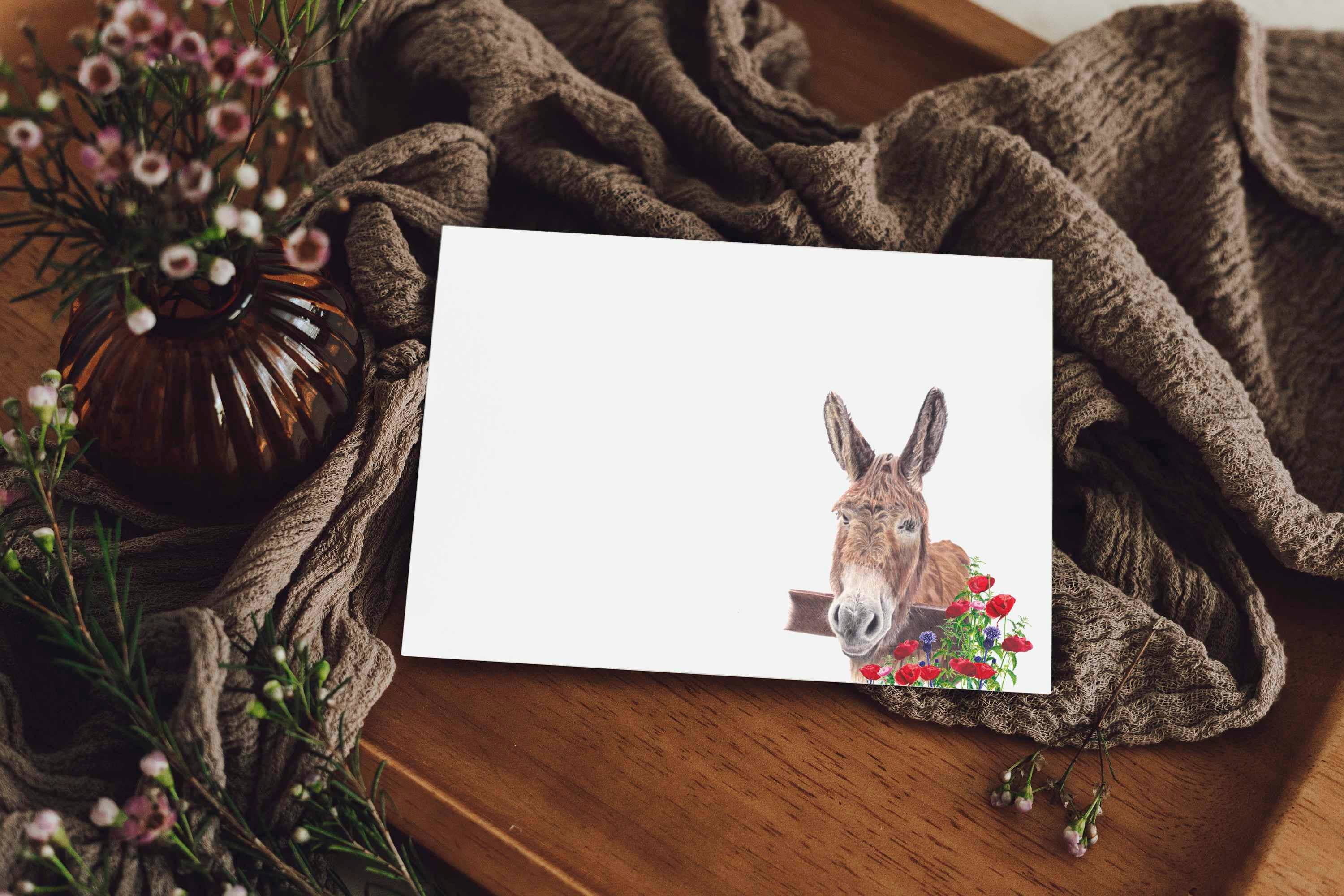 Gemini's Fine Art Studio – wholesale Stationery/notecard set – Rodney The Miniature Donkey Notecards/Place Cards | Charity1