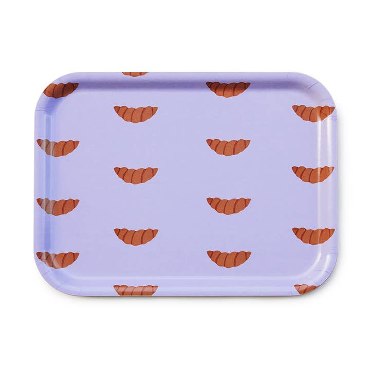 CROISSANT Lilac Serving Tray - 27x20 cm for wholesale by BLU KAT