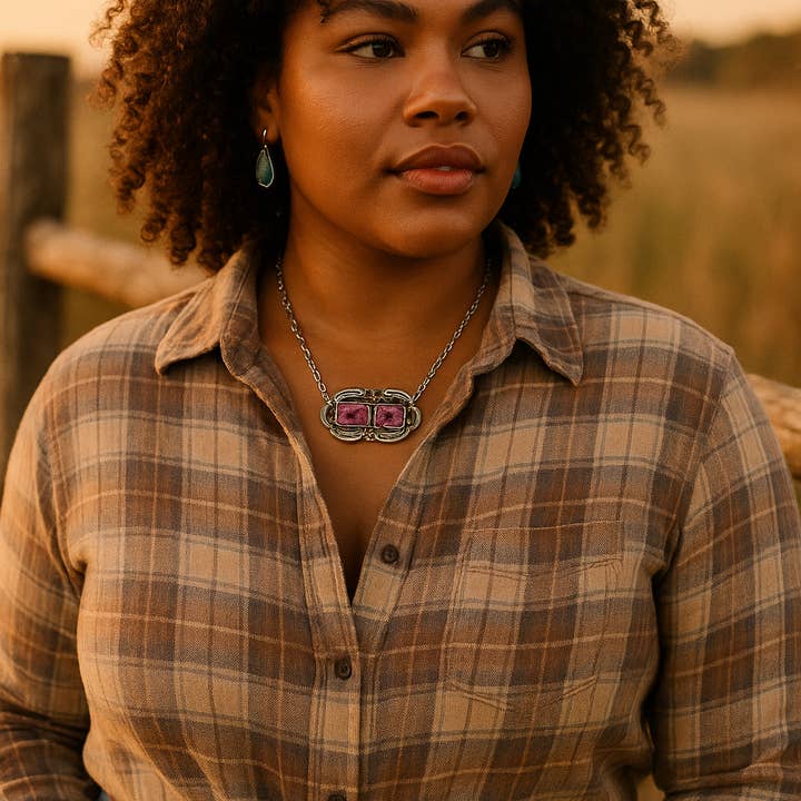 The Bling Barn - Wholesale Pendant/Charm Necklace - Double Dusk Pendant Necklace4