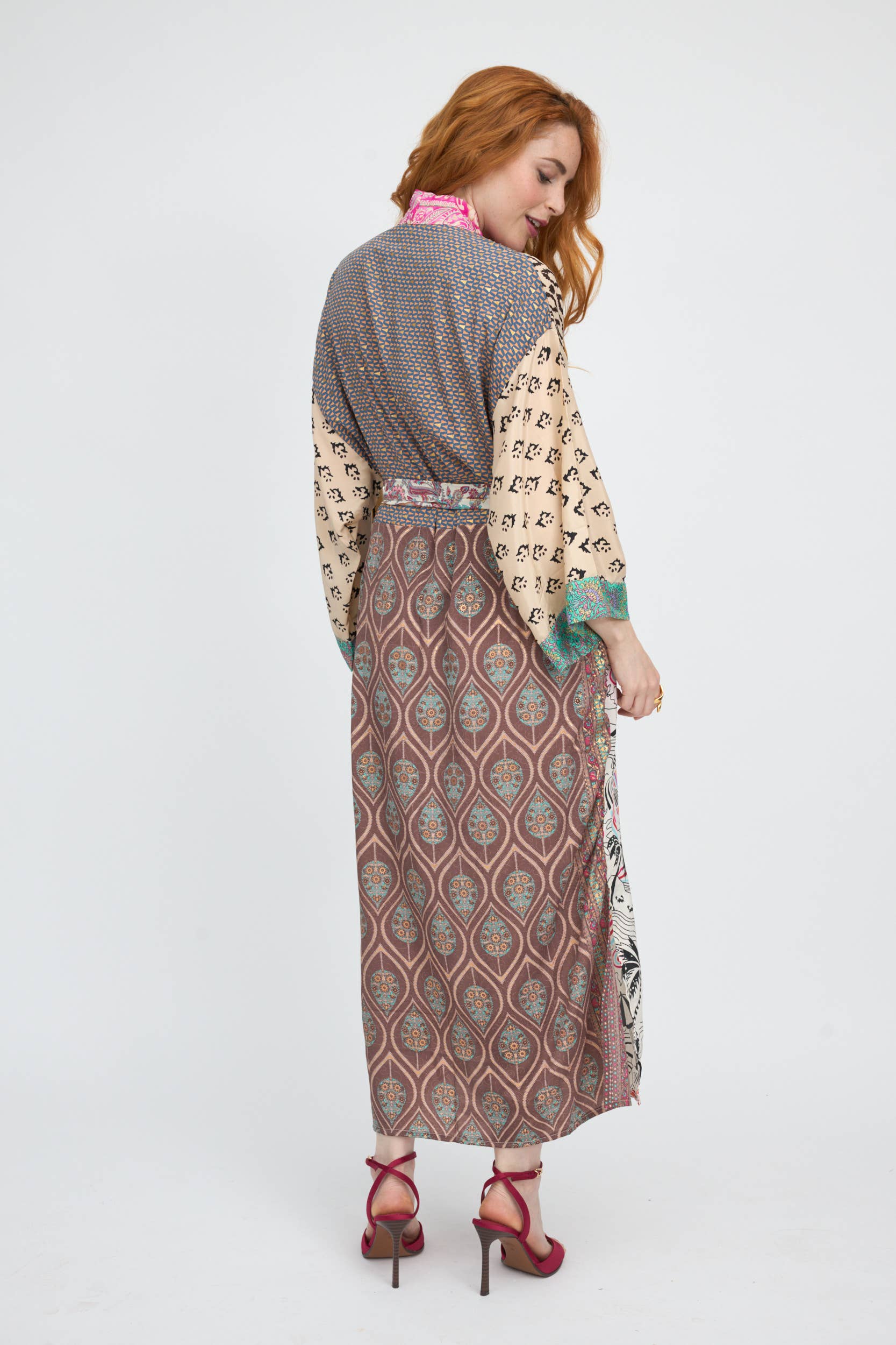 ASSORTIMENT Dames lange patchwork kimono - RENACER COLLECTIE voor groothandel op Faire2