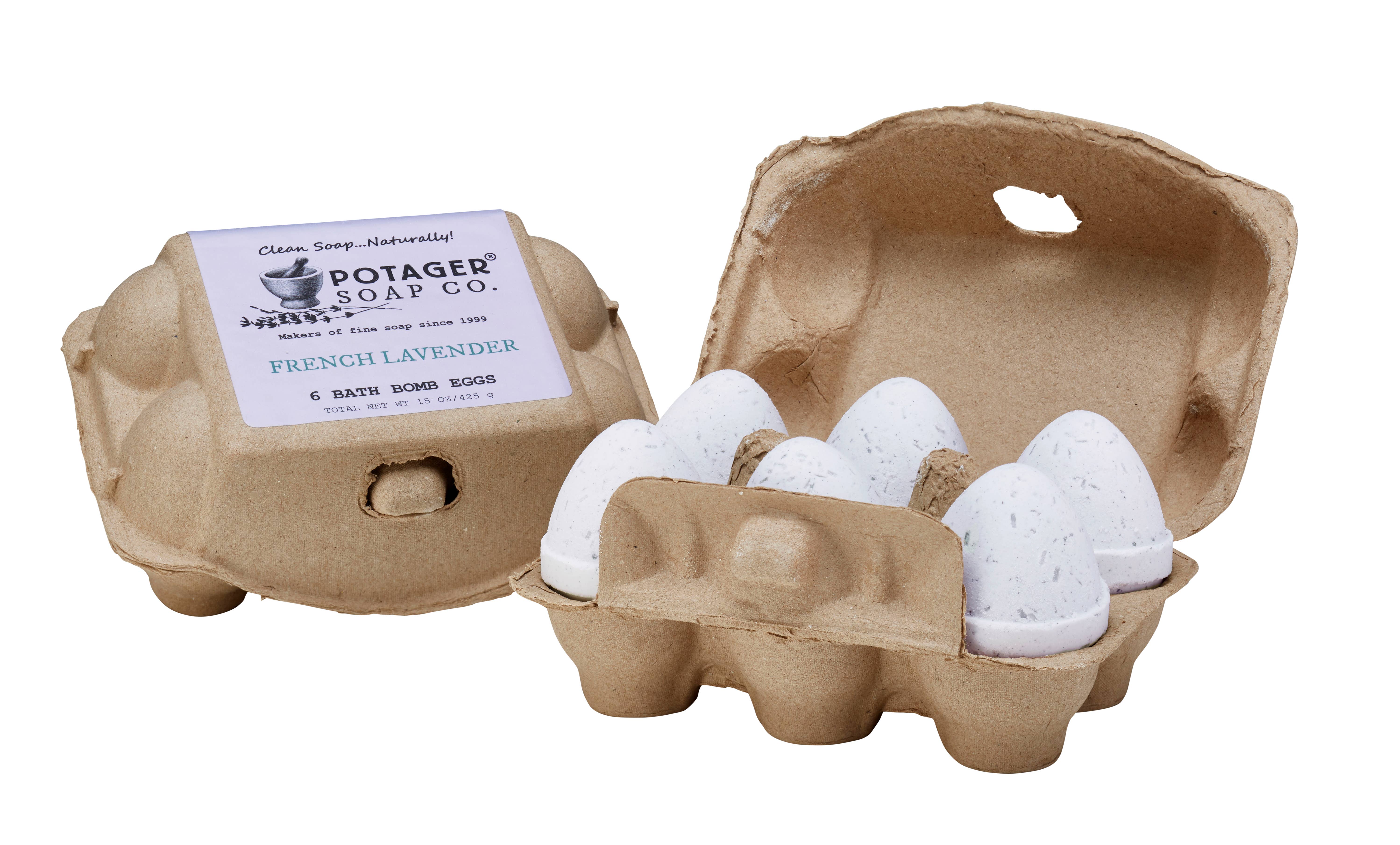 Potager Soap Company – wholesale Bath bomb/fizz – Organic Scented Bath Bombs | Eggs Crate 6PK1