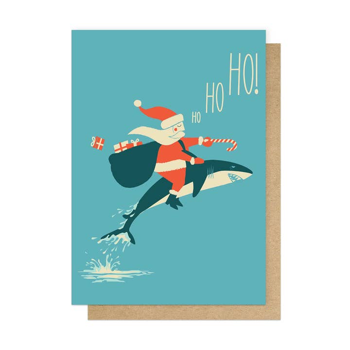 Christmas Onward Greetings Card for wholesale by East End Prints - Greetings Cards & Postcards