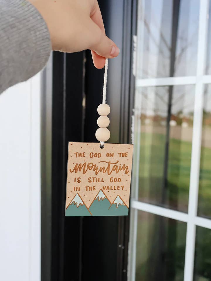 'The God on the Mountain...' Car Charm for wholesale by Written by Maria