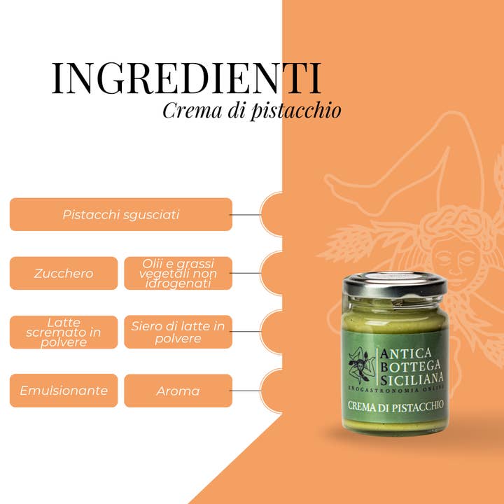 Antica Bottega Siciliana - Wholesale Nut Butter - Sicilian Pistachio Spreadable Sweet Cream - 100g