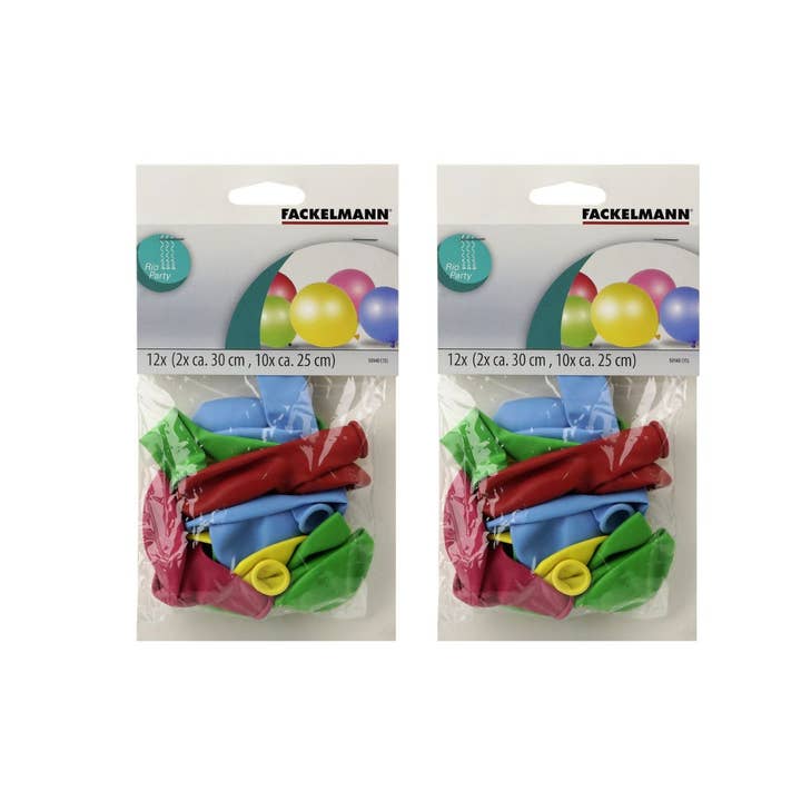 Fackelmann - Wholesale Balloon - 2 packs of 12 colorful balloons for birthday4