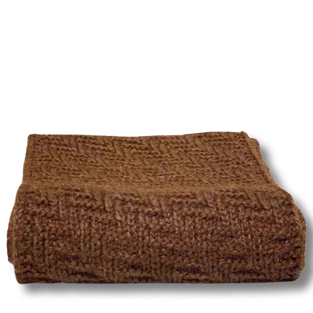 Sanyork Fair Trade - Wholesale Scarf - Unisex - Herringbone 100% Alpaca Scarf Knit Unisex 9" x 76"1