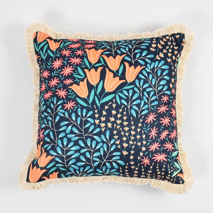 Flora Nocturne - Capa de Almofada de Veludo por atacado de Bit of Meraki