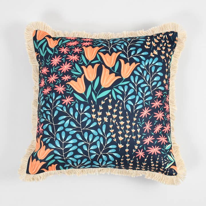 Flora Nocturne - Velvet Cushion Cover for wholesale by Bit of Meraki