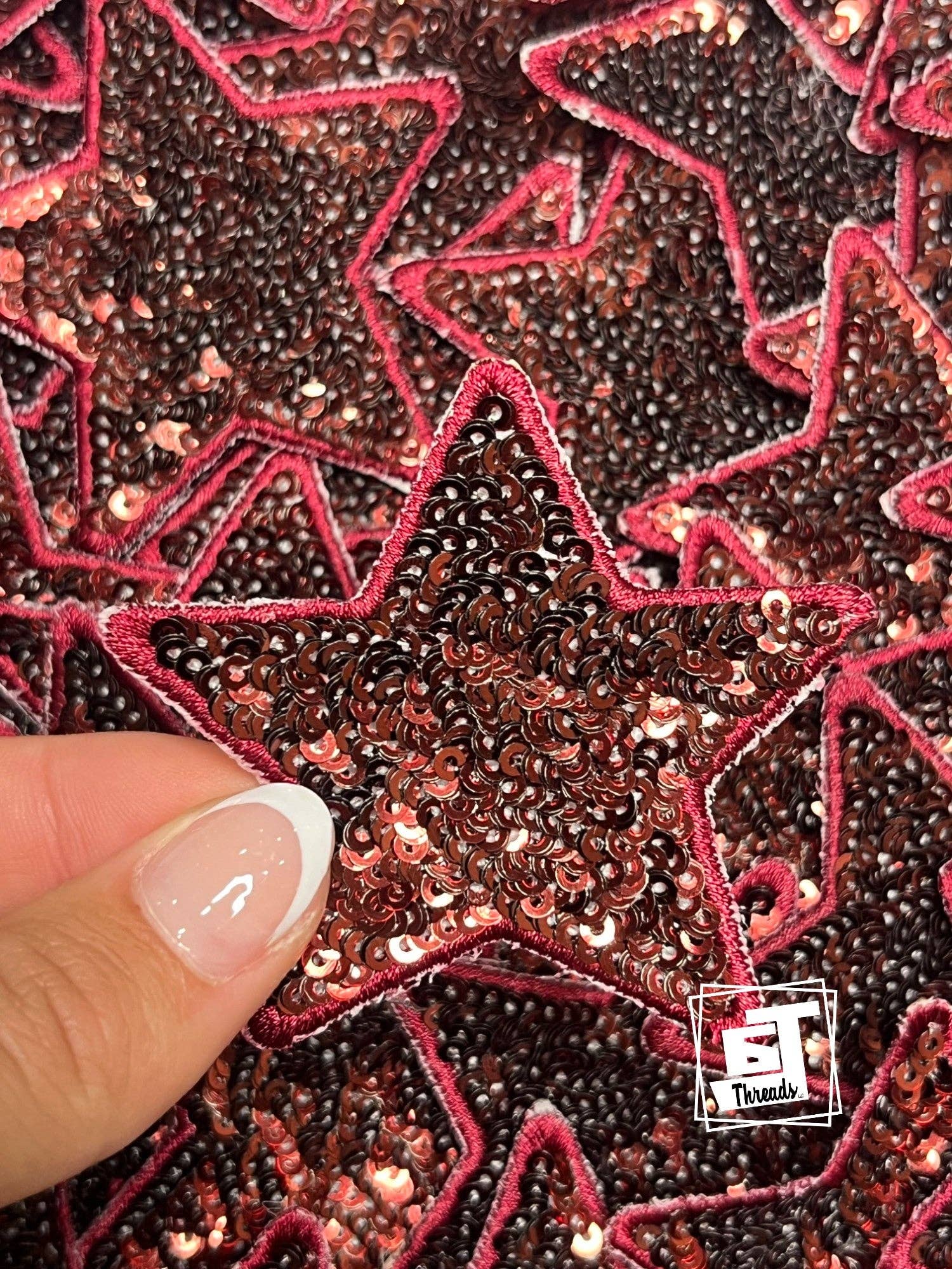 6j Threads LLC - Wholesale Patch - Sequin Stars….Patches only6