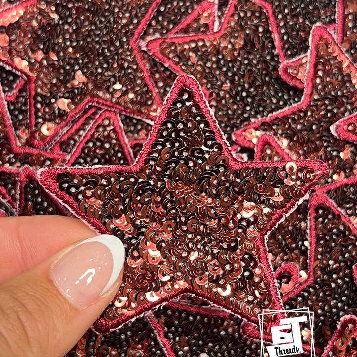6j Threads LLC - Wholesale Patch - Sequin Stars….Patches only6