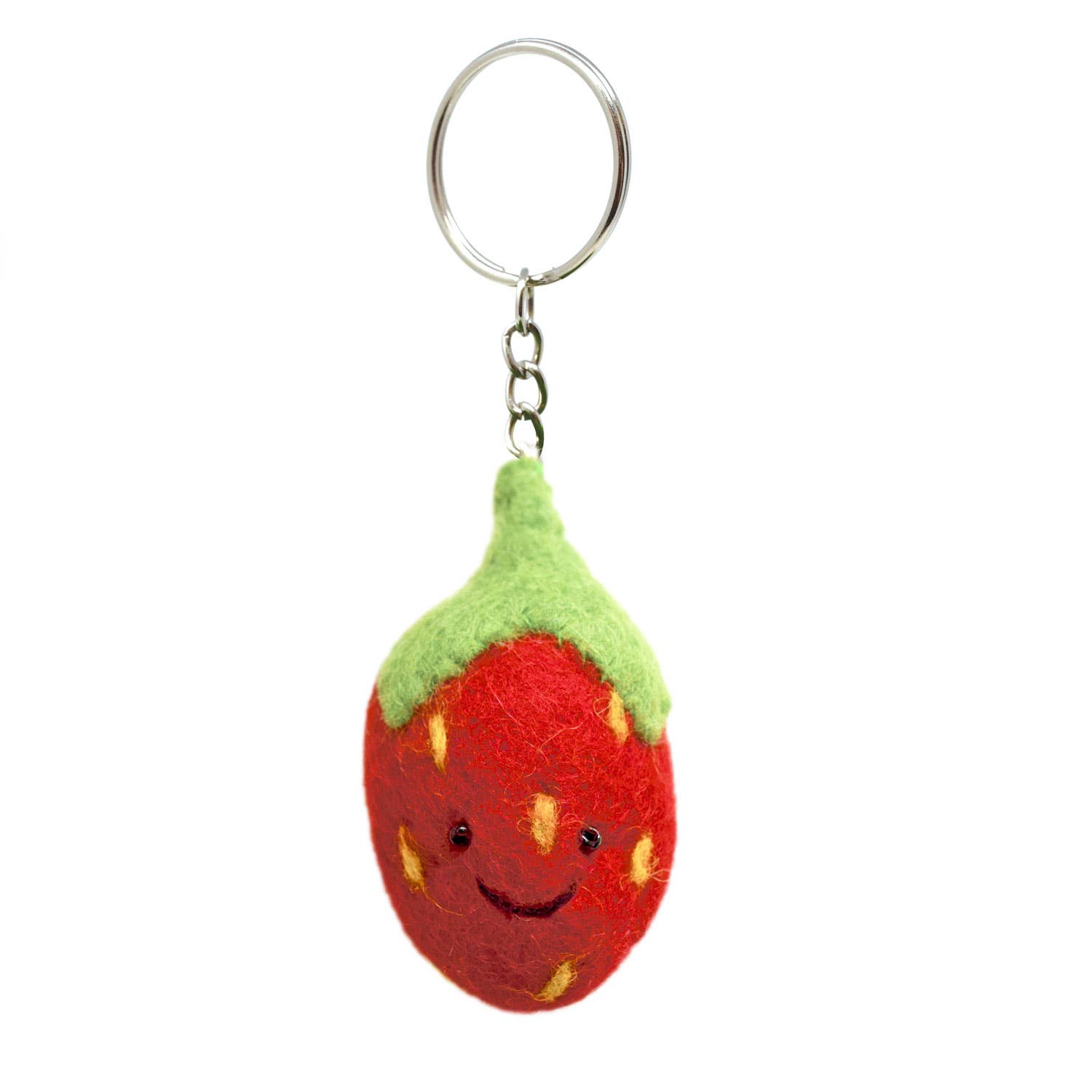 Black Yak Ltd – wholesale Keychain – Unisex – Felt Keychain - Strawberry Keyring0