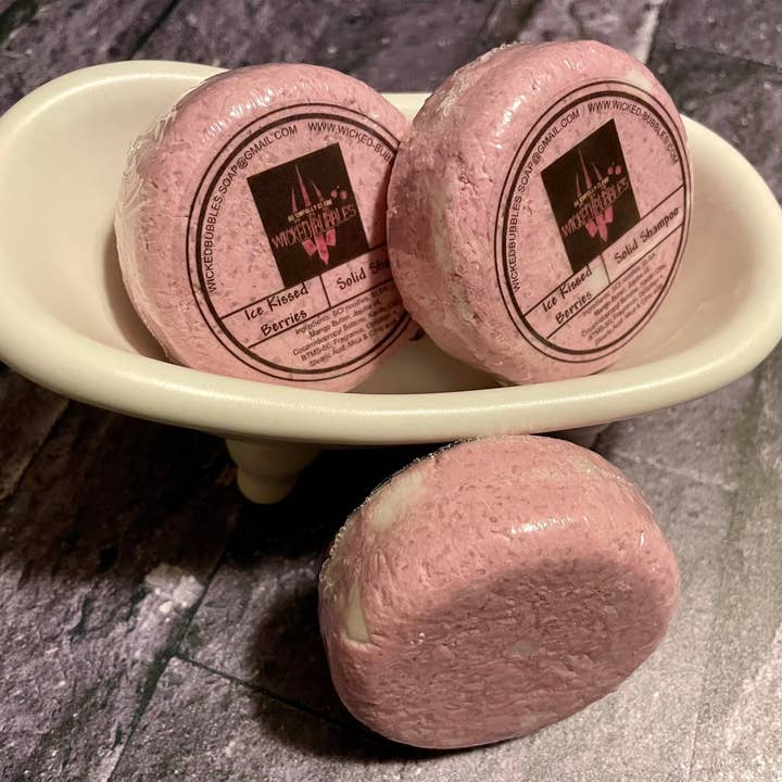 Shampoo bar - Ice Kissed Berries for wholesale by Wicked Bubbles LLC