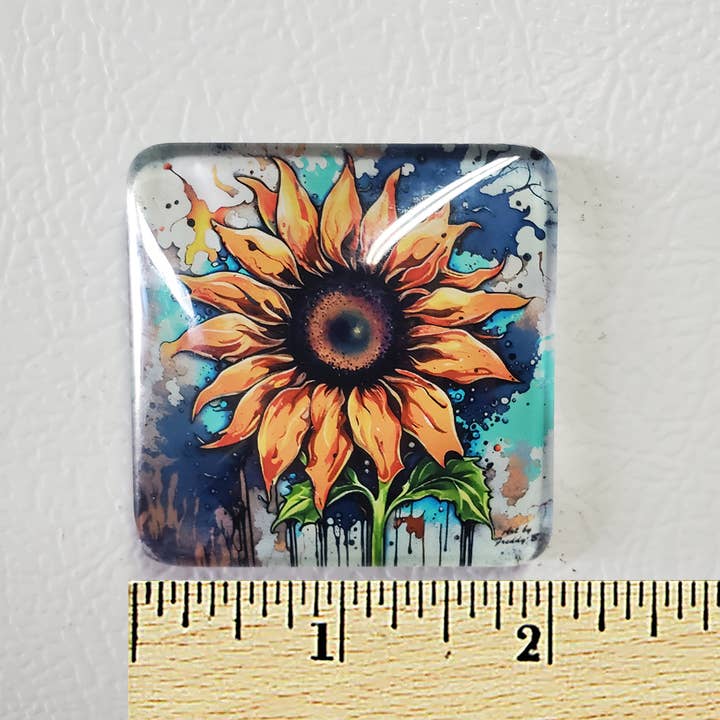 Art by Freddy B. - Wholesale Magnet - Set of 6 Acrylic Glass Magnets, The Floral Collection2