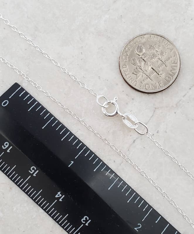 Sosie Designs - Vente Collier maille et chaîne - Chaîne forçat en argent sterling de 45 cm 1,4 mm2