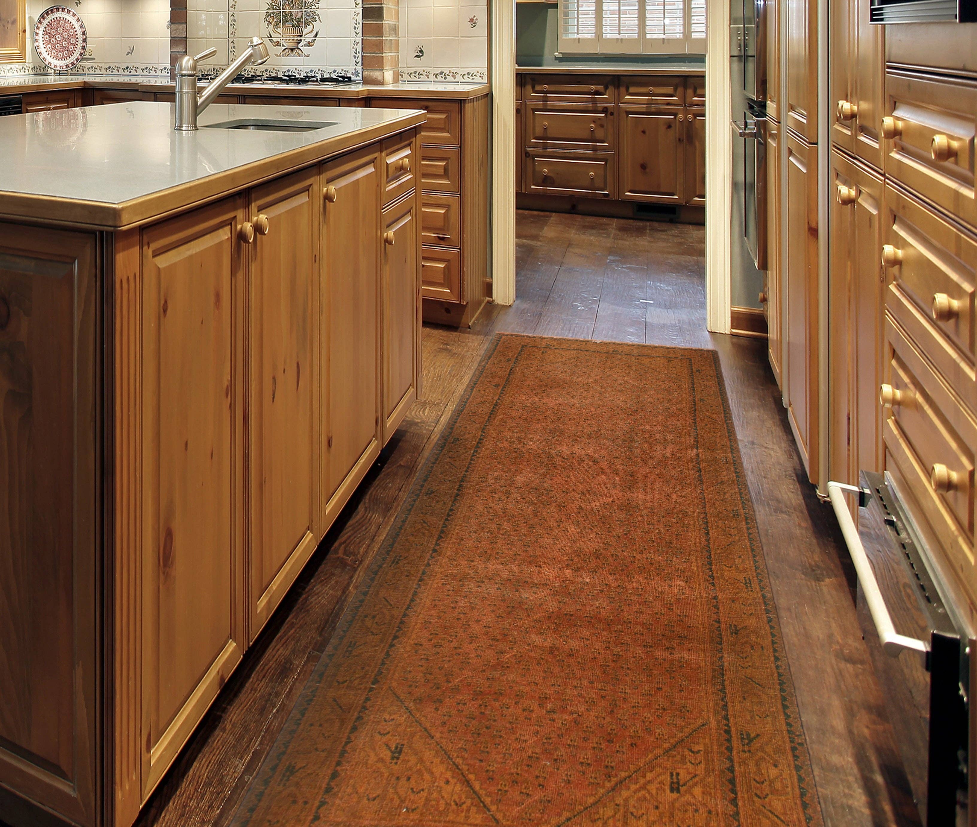 Noori Rug - Wholesale Runner Rug - Vintage Doto Rust/Lt. Brown Runner, 3'4" x 10'3"2