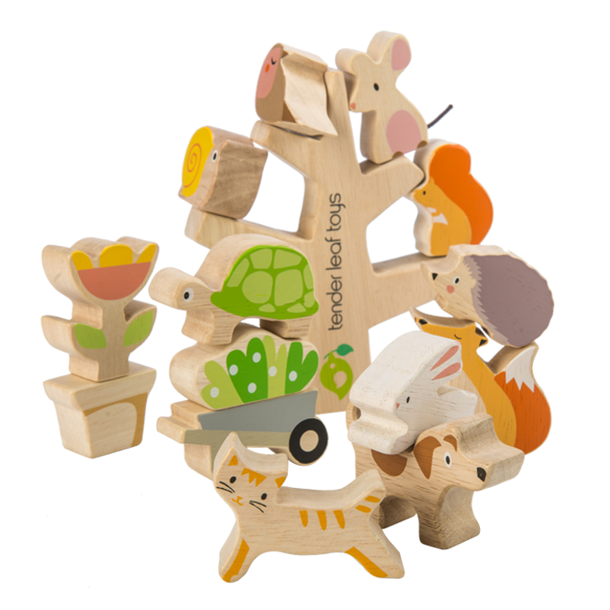 ThreadBear Design UK/EU - Wholesale Wood Toy - Kids - Stacking Garden Friends2