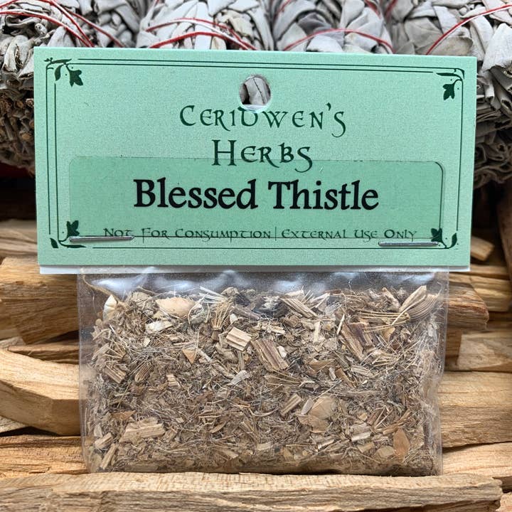 Ceridwen’s - Wholesale Meditation Supplies - Blessed Thistle Herb Packet - purification, hex breaking0